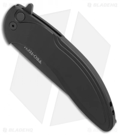 Pro-Tech Cambria Plunge Lock Flipper Knife Black Al (3.5" Black) CF03 - Image 2