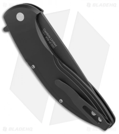 Pro-Tech Cambria Flipper Knife Black Al/Carbon Fiber (3.5" Black) CF22 - Image 2