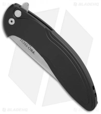 Pro-Tech Cambria Plunge Lock Flipper Knife Black Al (3.5" Stonewash) CF01 - Image 3