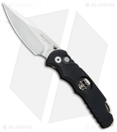 Pro-Tech Lerch TR-5 Skull Custom Spring Assisted Knife Black (3.25" SW) SA.68