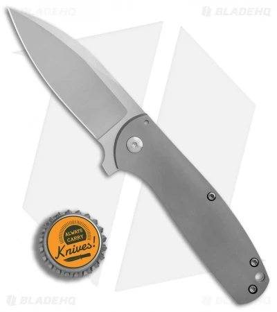 Laconico Knives Jasmine Frame Lock Knife Contoured Ti (3.1" Satin) - Image 4