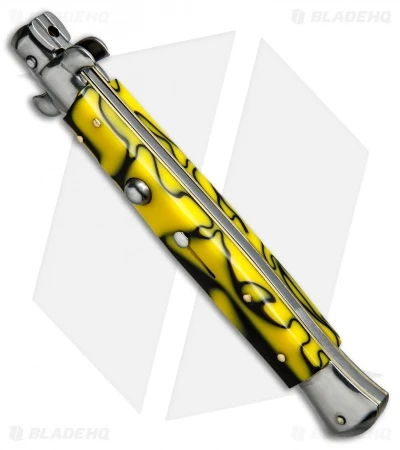 SKM AB 11" Italian Stiletto Automatic Knife Killer Bee (5" Satin Bayonet) - Image 2