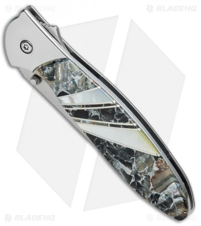 Santa Fe Stoneworks Customized Kershaw Leek A/O Knife Obsidian (3" Bead Blast) - Image 2