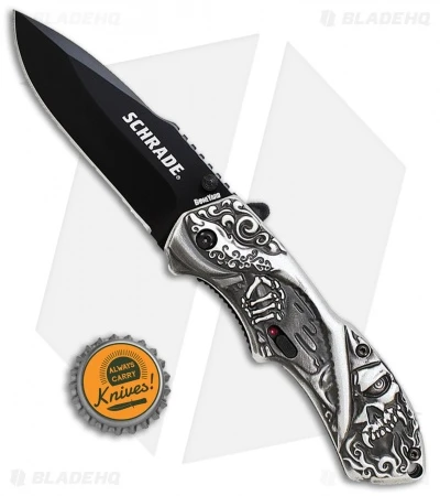 Schrade Boneyard Series Reaper MAGIC Spring Assisted Knife (3.25" Black) - Image 2