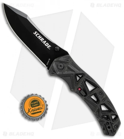 Schrade Shizzle MAGIC Spring Assisted Knife Black (3.375" Black) - Image 4