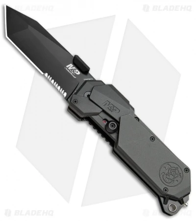 Smith & Wesson M&P M.A.G.I.C. Tanto Spring Assisted Knife (3.625" Black Serr)