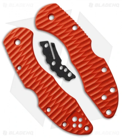 Spyderco Delica 4 Custom Hunter Orange G-10 Replacement Handle Allen Putman