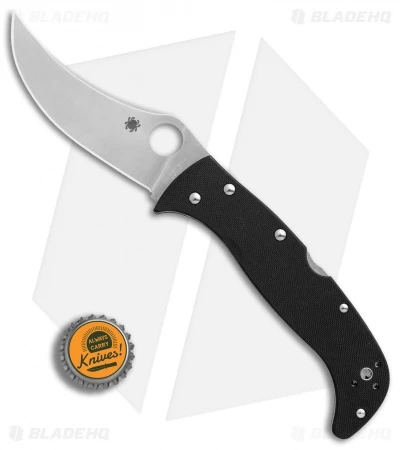 Spyderco James Keating Chinook 4 Lockback Knife Black G-10 (3.8" Satin) C63GP4 - Image 4
