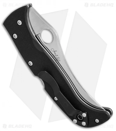 Spyderco James Keating Chinook 4 Lockback Knife Black G-10 (3.8" Satin) C63GP4 - Image 2