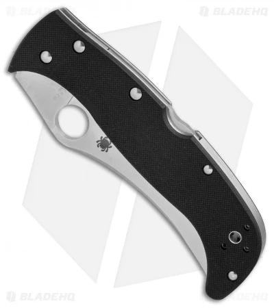 Spyderco James Keating Chinook 4 Lockback Knife Black G-10 (3.8" Satin) C63GP4 - Image 3