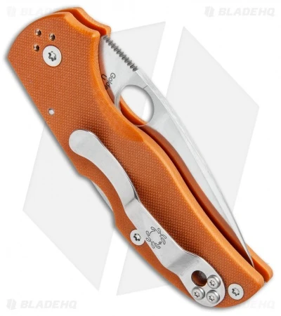 Spyderco Native 5 Lockback Knife Orange G-10 (3" Satin REX 45) Sprint C41GPBORE - Image 3