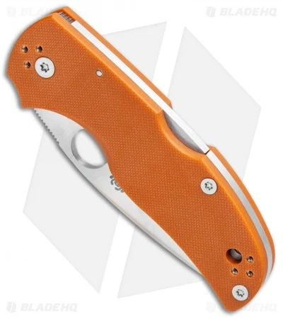 Spyderco Native 5 Lockback Knife Orange G-10 (3" Satin REX 45) Sprint C41GPBORE - Image 2