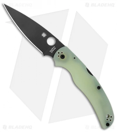 Spyderco Native Chief M4 Exclusive Lockback Knife Natural G-10 (4.08" Black)