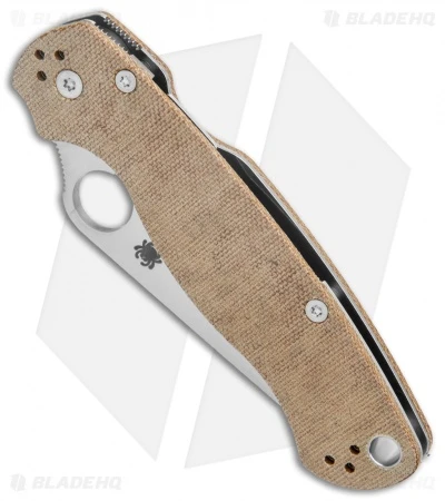 Spyderco Paramilitary 2 Knife Brown Micarta (3.4" Cru-Wear) C81MPCW2 - Image 2