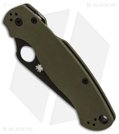 Spyderco Paramilitary 2 Knife OD Green G-10 (3.4" Black) C81GPGRBK2 - Image 3