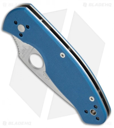 Spyderco Persistence Folding Knife Blue G-10 (2.75" Satin) C136GPBL - Image 2
