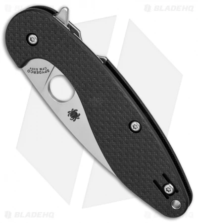 Spyderco Sliverax Compression Lock Knife CF/G-10 Laminate (3.5" Satin) C228CFP - Image 3