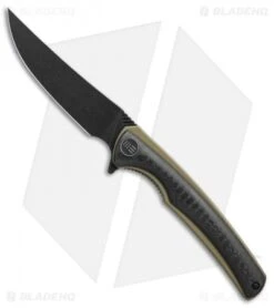 WE Knife Co. 704CF-I Liner Lock Knife CF/Gold Ti (3.6" Black Stonewash)