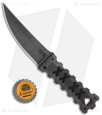 Williams Blade Design HZM Mini Kaiken Knife Black Micarta (3.5" Black) HZM-001 - Image 4