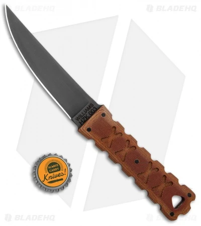 Williams Blade Design HZK Fixed Blade Knife Burlap Micarta (4.25" Black) HZK-003 - Image 4