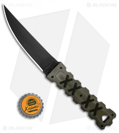 Williams Blade Design Hira Zukuri HZT 004 Fixed Blade Green Micarta (4.5" Black) - Image 4