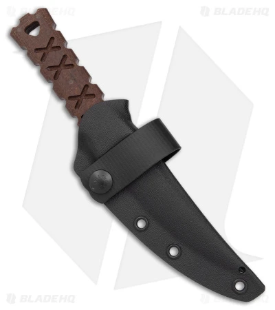 Williams Blade Design Shobu Zukuri Kaiken Brown Burlap Micarta (4.5" Black) - Image 3