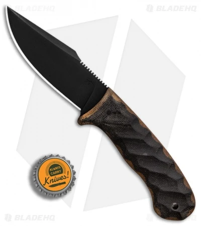 Winkler Knives Jaeger Fixed Blade Knife WASP Micarta (3.75" Black) - Image 4