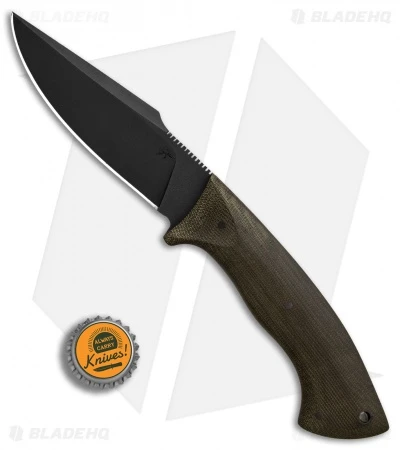 Winkler Knives Pathfinder Fixed Blade Knife Green Micarta (4.75" Black) - Image 4