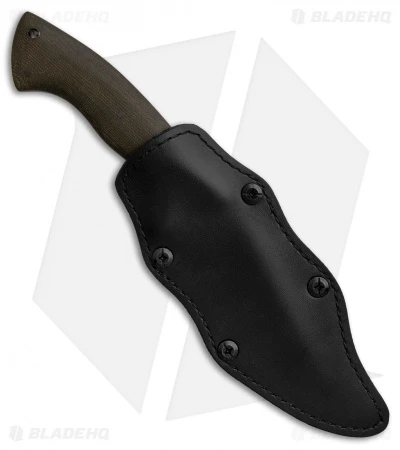 Winkler Knives Pathfinder Fixed Blade Knife Green Micarta (4.75" Black) - Image 3