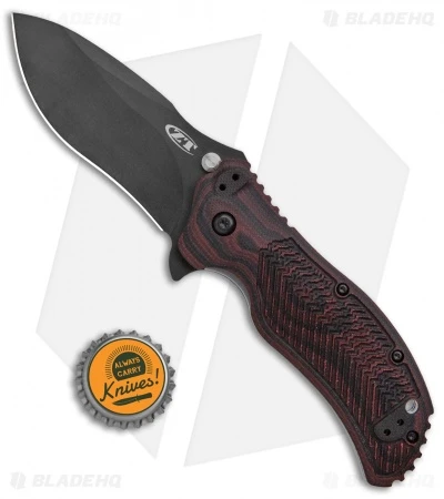 Zero Tolerance 0350 Assisted Opening Knife Black Cherry G-10 (3.25" Black) - Image 5