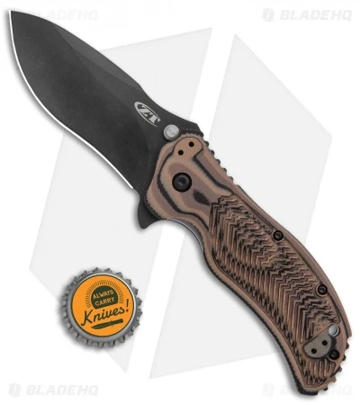 Zero Tolerance 0350 A/O Knife Hyena Brown G-10 (3.25" Black) - Image 4
