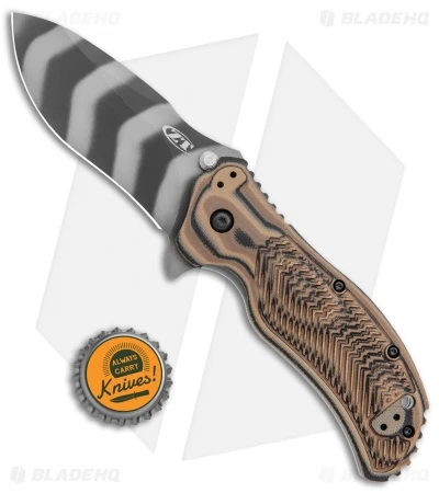 Zero Tolerance 0350 A/O Knife Hyena Brown G-10 (3.25" Tiger Stripe) - Image 5