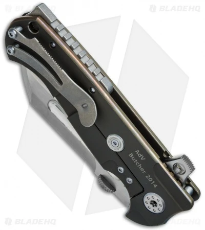Andre De Villiers Mid-Tech Butcher Frame Lock Knife Bronze (3.75" Satin) AdV - Image 2