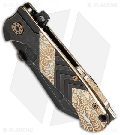 Andre De Villiers Custom Butcher Knife Distressed/Moku-Ti (3.75" Black SW) AdV - Image 2