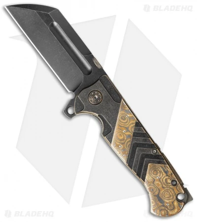 Andre De Villiers Custom Butcher Knife Distressed/Moku-Ti (3.75" Black SW) AdV