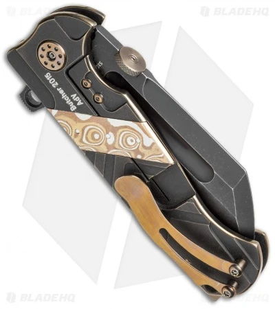 Andre De Villiers Custom Butcher Knife Distressed/Moku-Ti (3.75" Black SW) AdV - Image 3