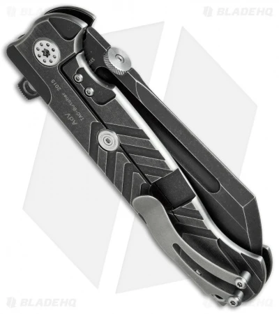 Andre De Villiers Custom Mega Butcher Knife Distress/Glow (4.5" Black SW) AdV - Image 3