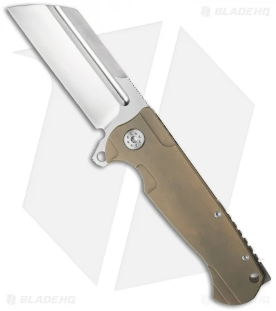 Andre De Villiers Mid-Tech Butcher Frame Lock Knife Earth (3.75" Satin) AdV