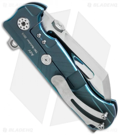 Andre De Villiers Custom Butcher V2 Knife Blue/Green Twill (3.75" Polish) AdV - Image 3