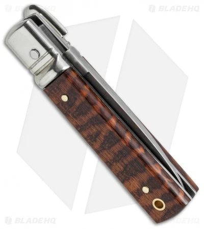 AKC Classic 6" Lever Lock Automatic Italian Knife Snakewood (2.5" Damascus) - Image 2