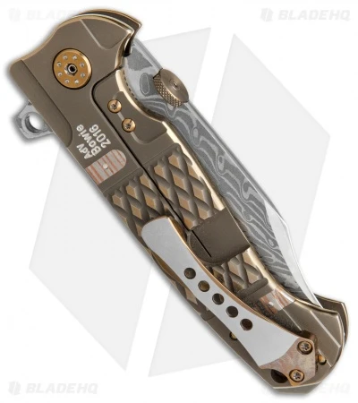 Andre De Villiers Custom Bowie Frame Lock Knife Diamond Ti (VG-10 Damascus) AdV - Image 3