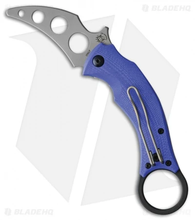 Bastinelli Creations Black Bird Training Knife Blue G-10 (2.5" Stonewash)