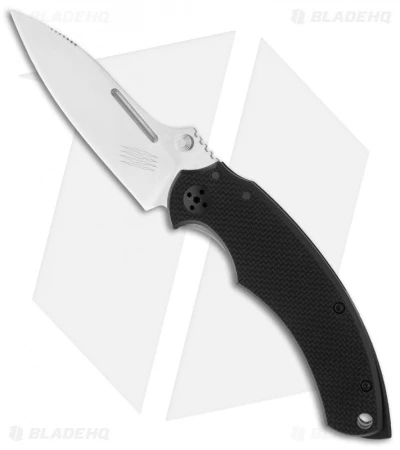 Bastinelli BBR2 Folder Frame Lock Knife Black G10 (3.125" Satin)