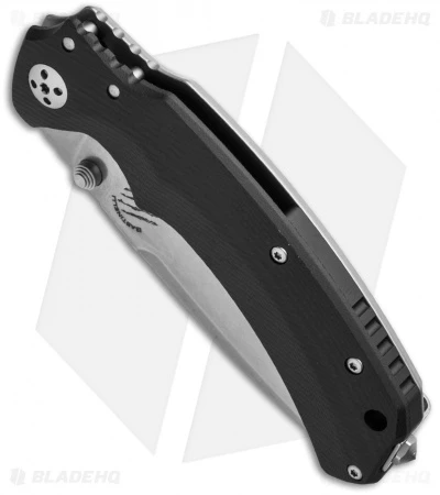 Bastinelli RED Folder Frame Lock Knife (3.5" Stonewash) - Image 2