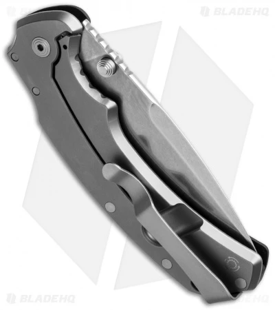 Bastinelli RED Folder Frame Lock Knife (3.5" Stonewash) - Image 3