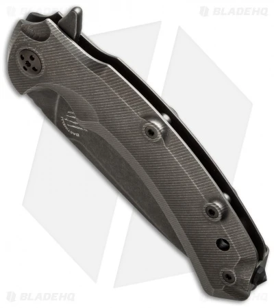 Bastinelli Safe Frame Lock Flipper Knife Titanium (3.6" Black SW) - Image 2