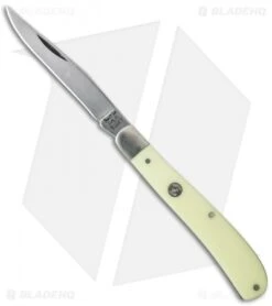Bear & Son Slimline Slip Joint Knife 3.875" Yellow Delrin C3148