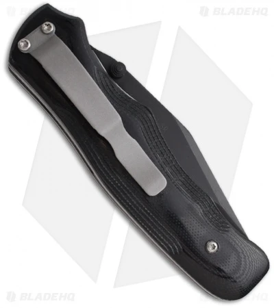Bear OPS MC-110-B7-T-SR Black G10 Folding Clip Point Knife (3.25" Black Serr) - Image 2