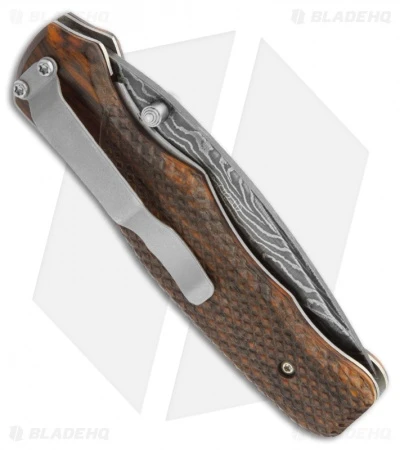 Bear OPS Rancor Manual Folder Cocobolo Knife (3.25" Damascus) - Image 2