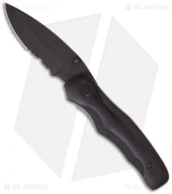 Bear OPS Rancor MC-100-DS4-T-SR Manual Knife (3.25" Black Serr)